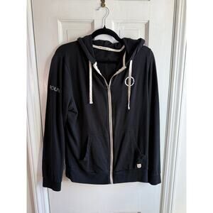 Marine Layer Men's Afternoon Full Zip Hoodie - Black - Size Medium - Excellent